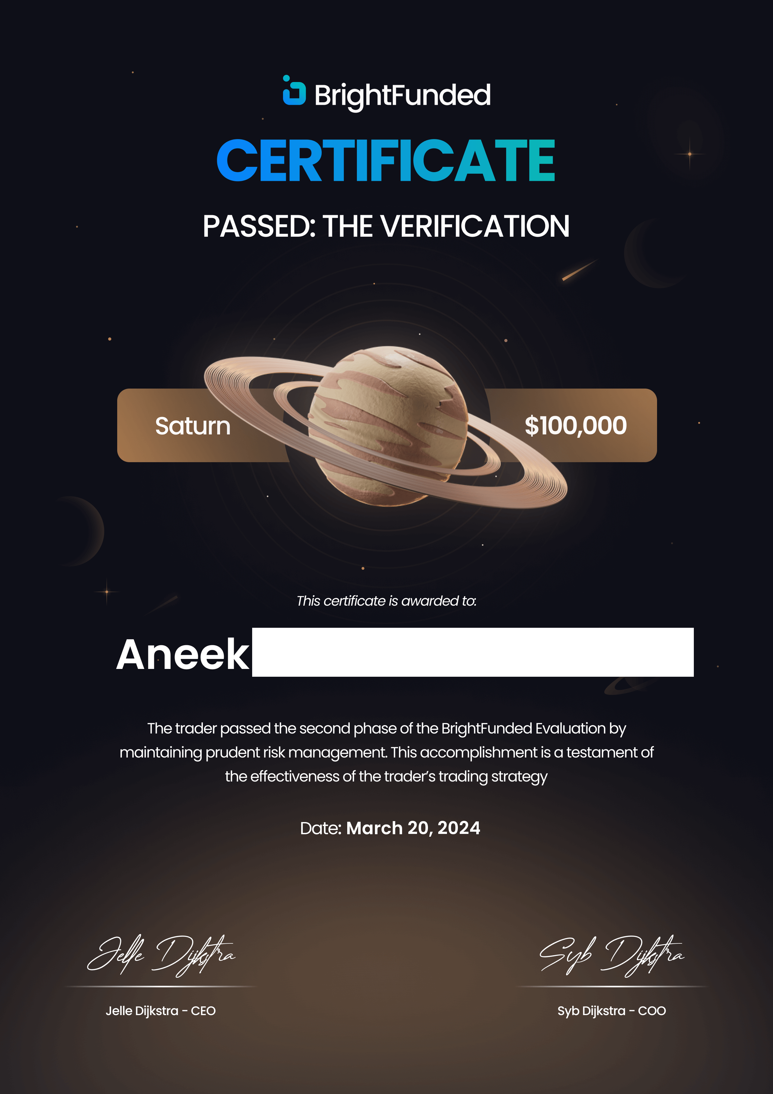Certificate