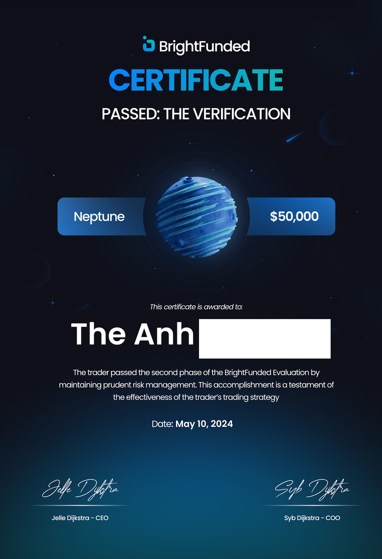 Certificate