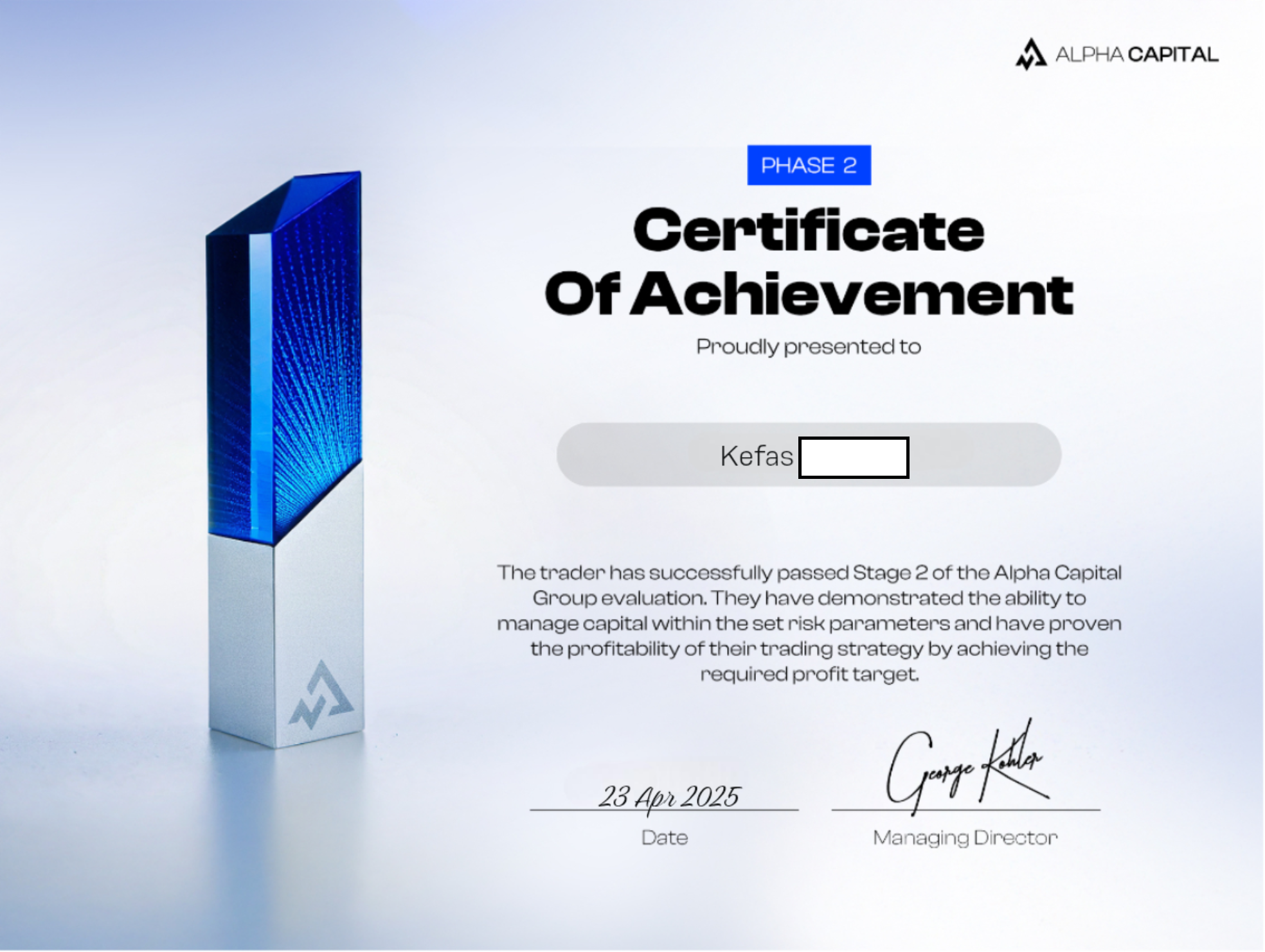 Certificate