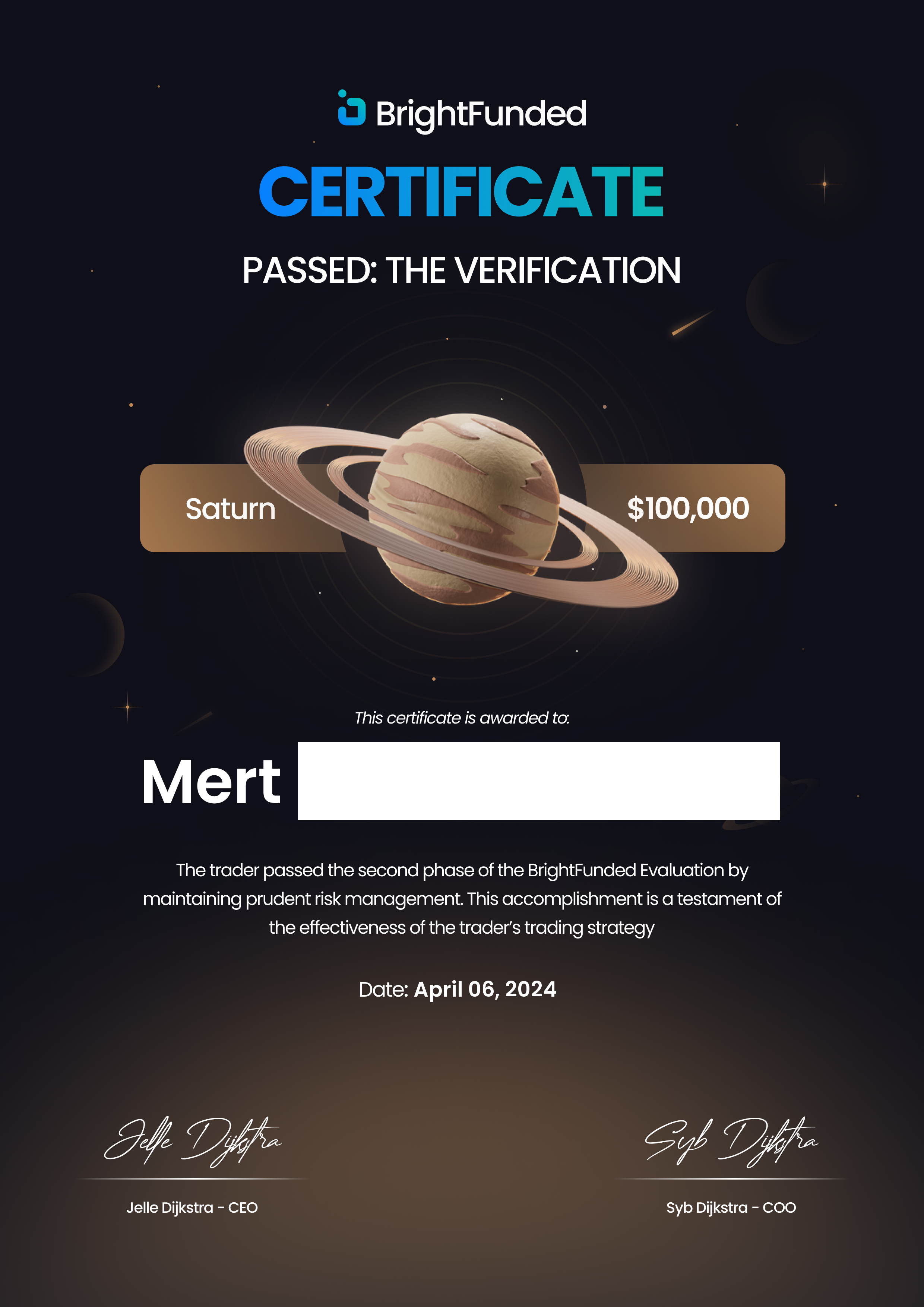 Certificate